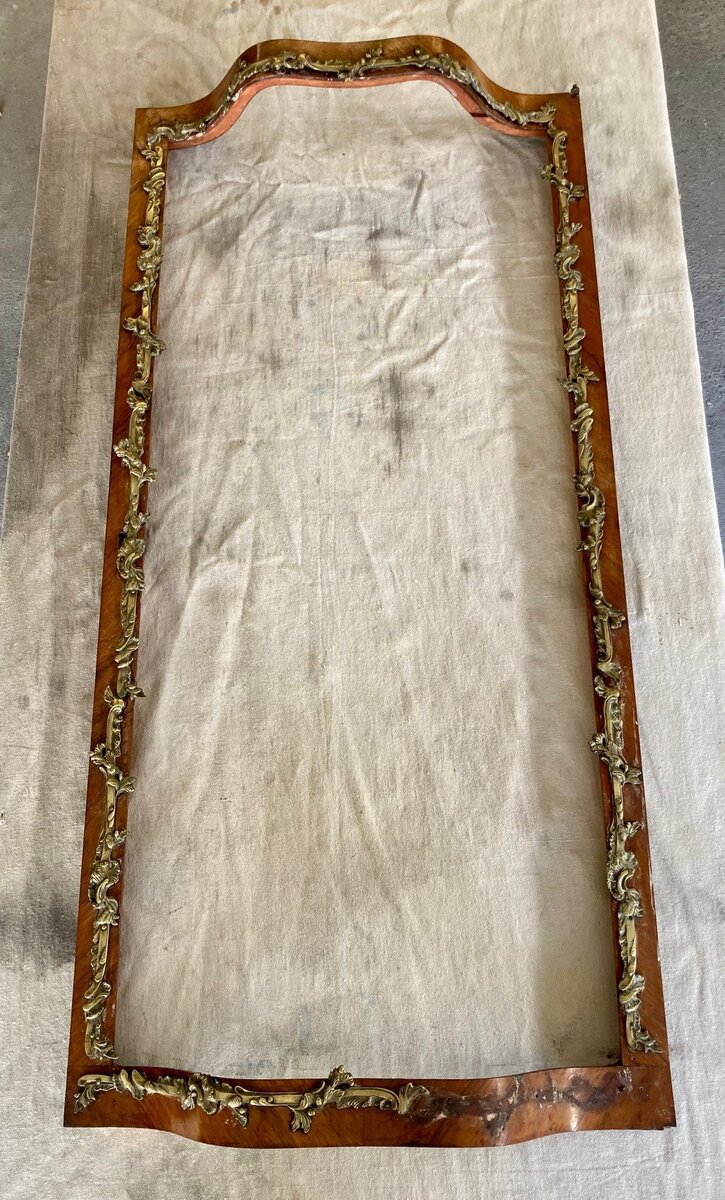 Large antique mirror frame