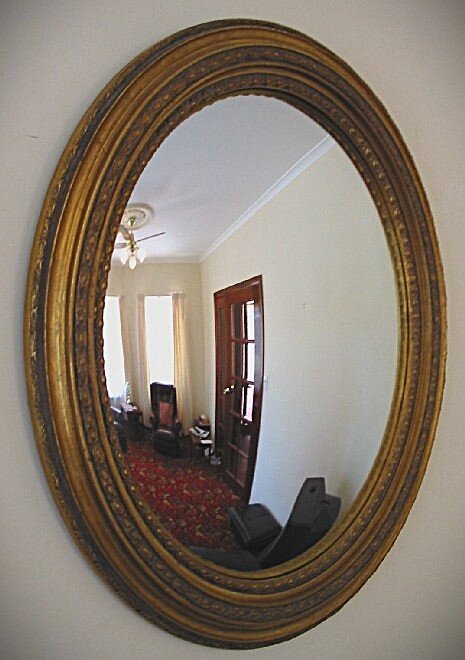 Antiqued silvered mirror
